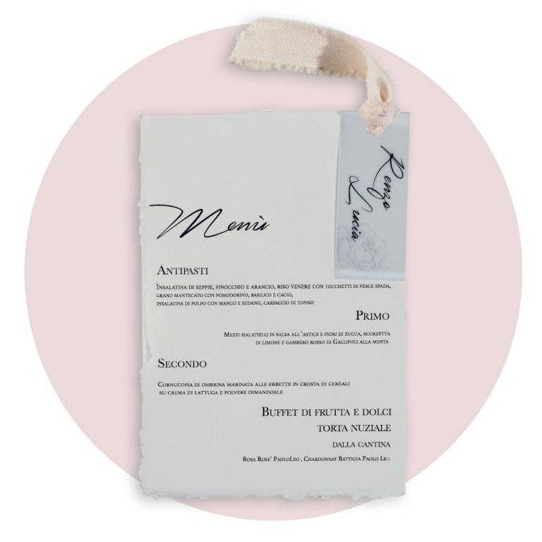 Immagine prodotto: Menu set ricevimento matrimonio stile cod. FFP G 0002
